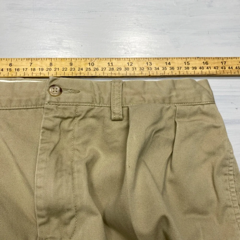 Polo Ralph Lauren Ethan Pant Mens 32/30 Tan Khaki Pleated Chino Cotton Trousers